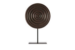 Ornament on base 35x10x50cm Pilar antique copper+black
